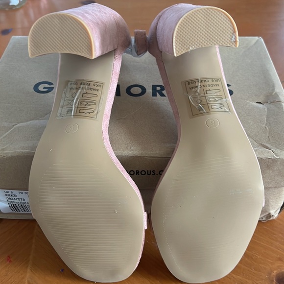 Women's Blush Barely There Square Toe Block Heeled Sandals-pink US Size 8 - Picture 5 of 7